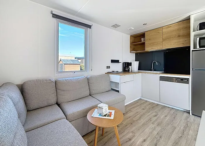 Mobil-home Confort 3 Ch, Piscine Chauffee, 200m Plage, Parking, Wifi, Animaux Admis - Fr-1-361a-72 * جولوفيل ليه باه